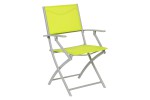 [Obrázek: Zahradní kovová židle MODULA - granny, stříbrné područky